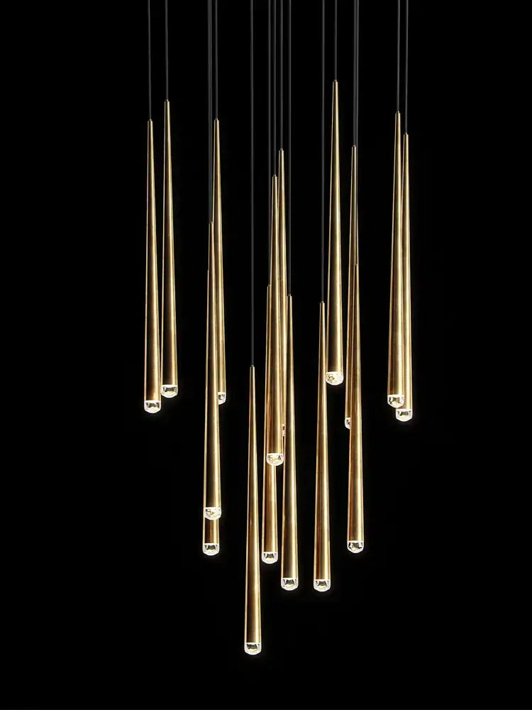 Gold Conical LED Chandelier