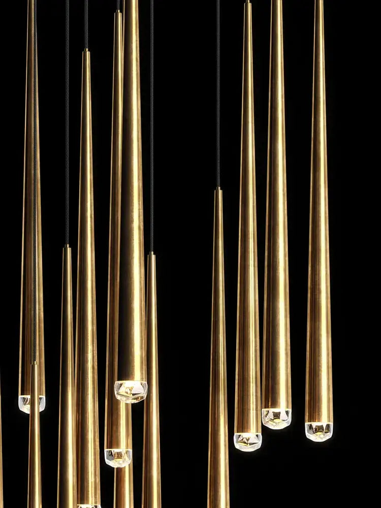 Gold Conical LED Chandelier