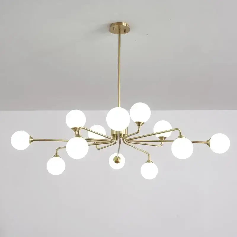 Copper Globe Ceiling Chandelier