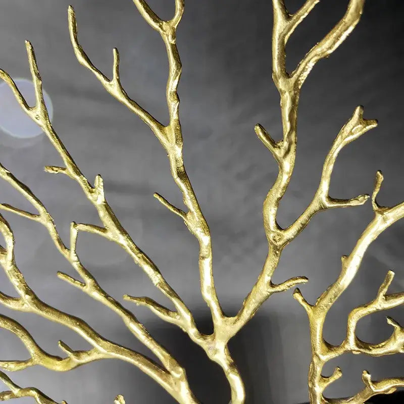 Gold Coral Marble Sculpture
