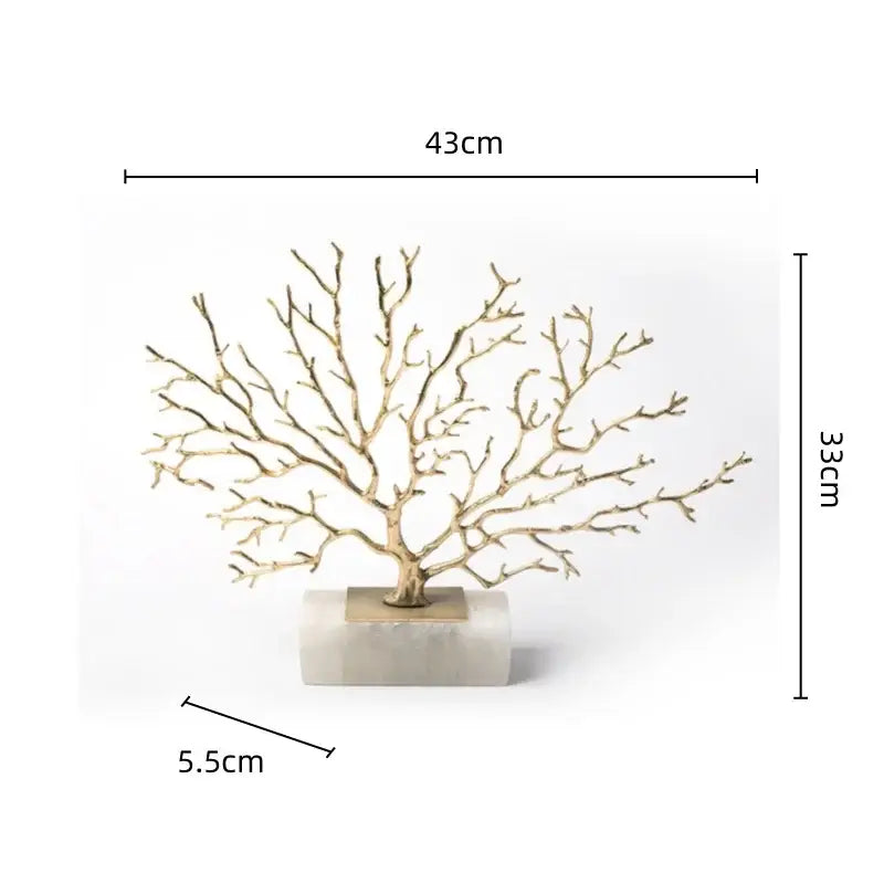 Gold Coral Marble Sculpture