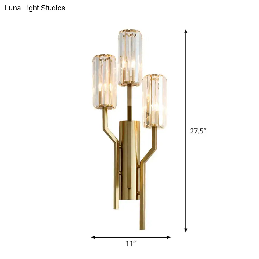 Gold Crystal Arm Wall Sconce