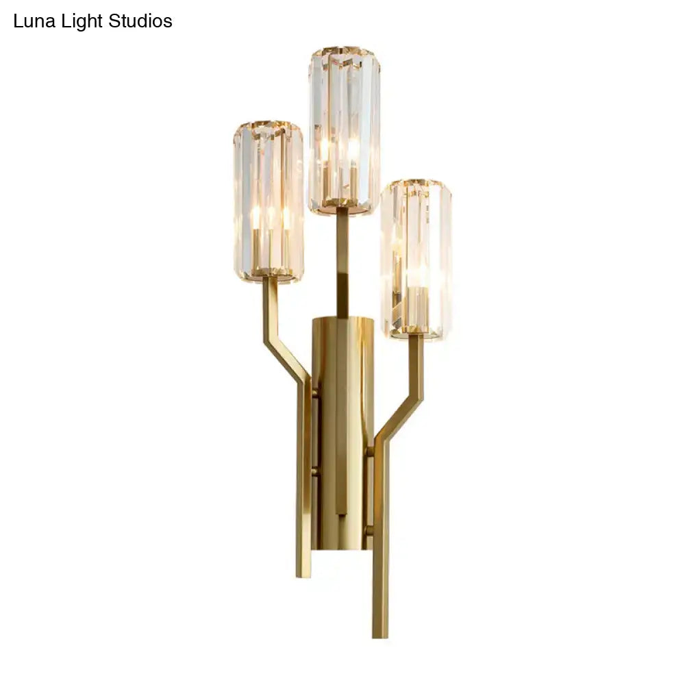 Gold Crystal Arm Wall Sconce