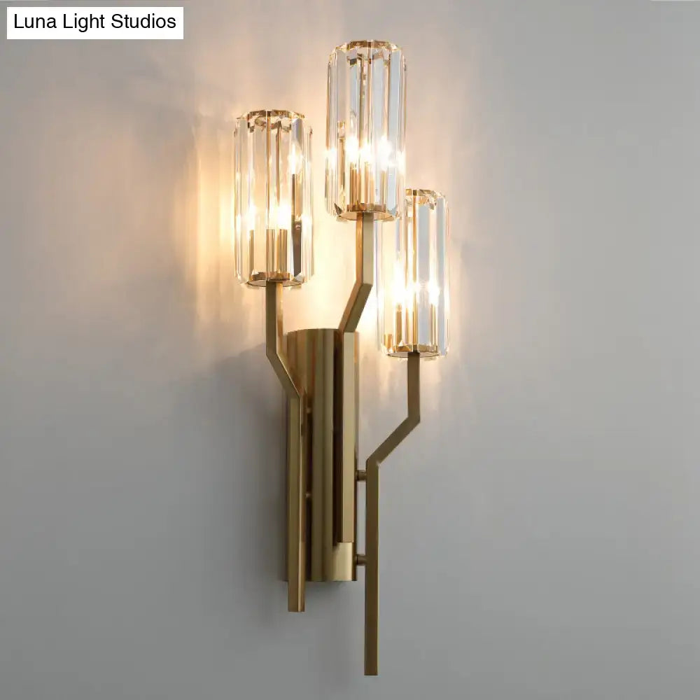 Gold Crystal Arm Wall Sconce