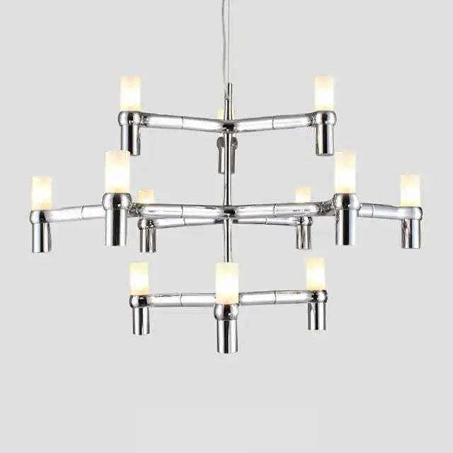 Gold Geometric Crown Chandelier