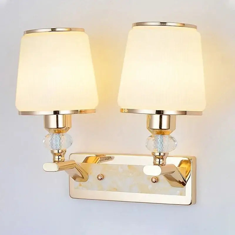 Gold Crystal Fabric Sconce