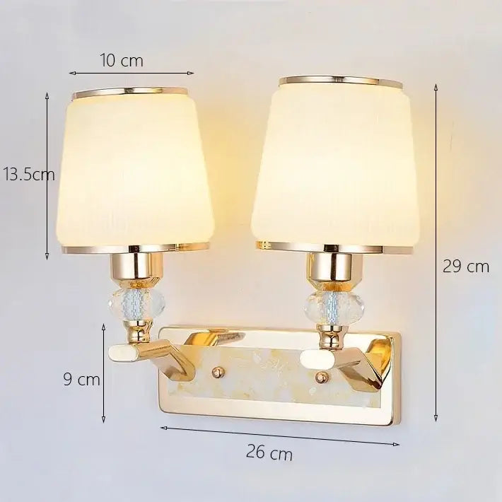 Gold Crystal Fabric Sconce