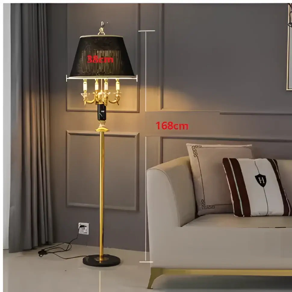 Gold Crystal Black Table Lamp