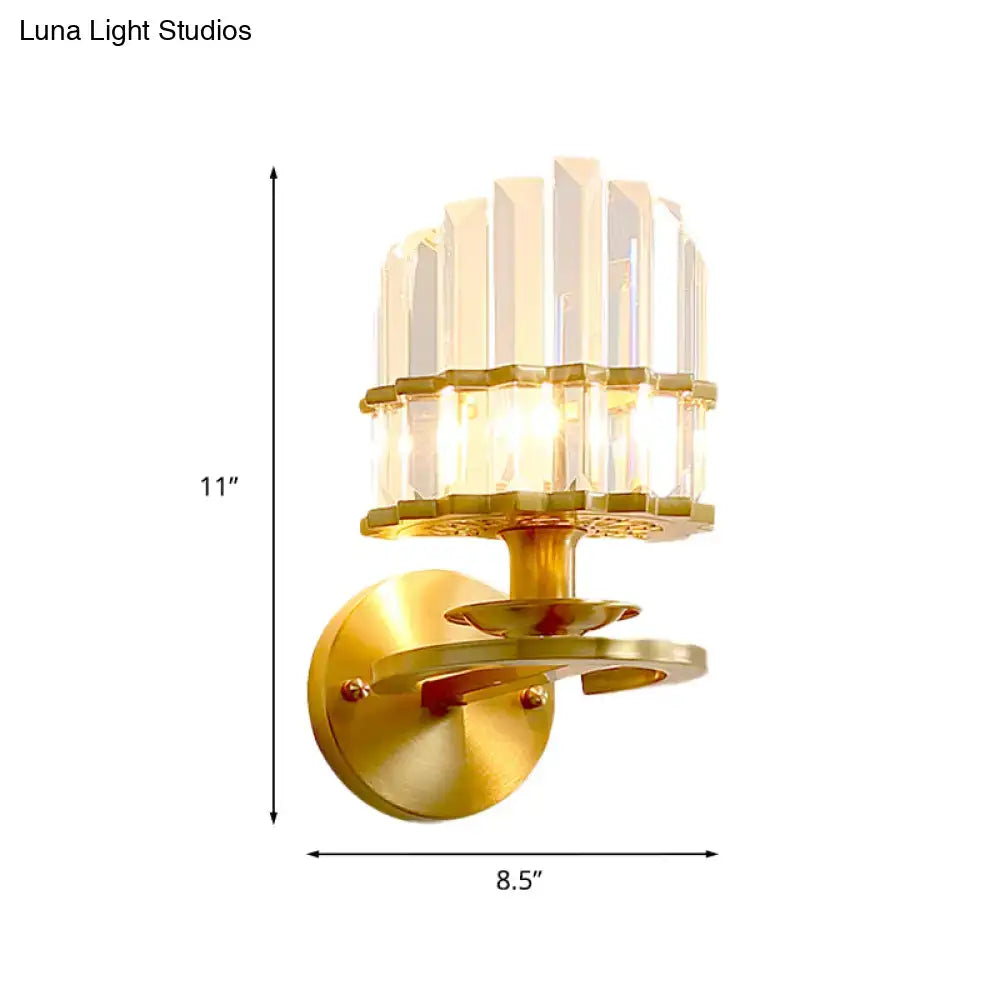 Gold Crystal Block Ultra-Modern Wall Lamp