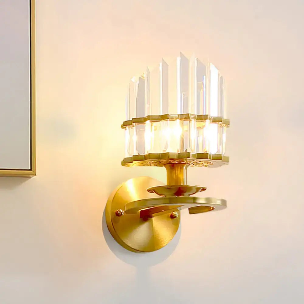 Gold Crystal Block Ultra-Modern Wall Lamp