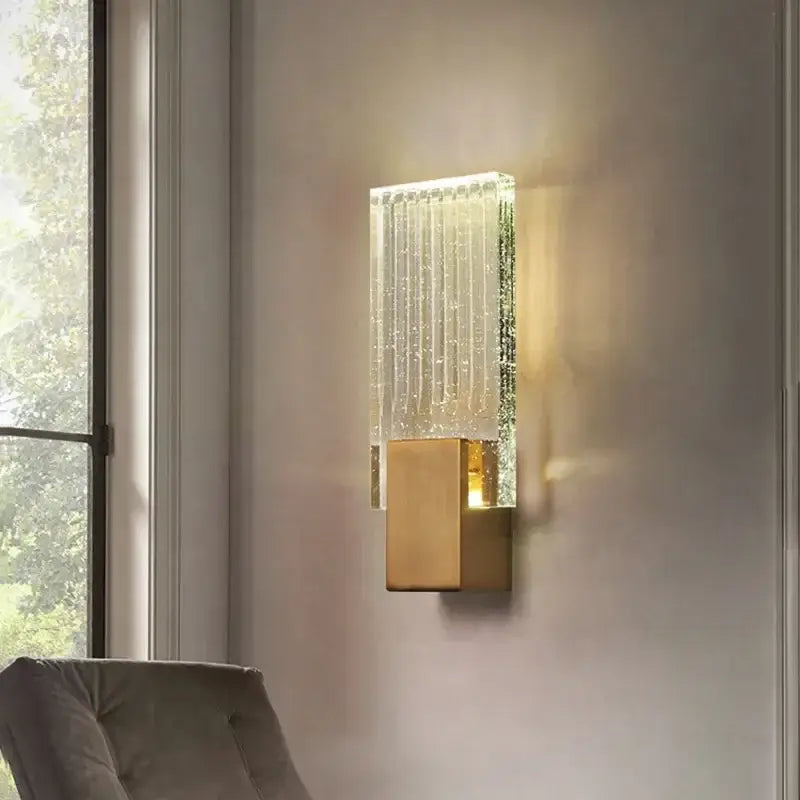 Gold Crystal Brass Wall Lamp