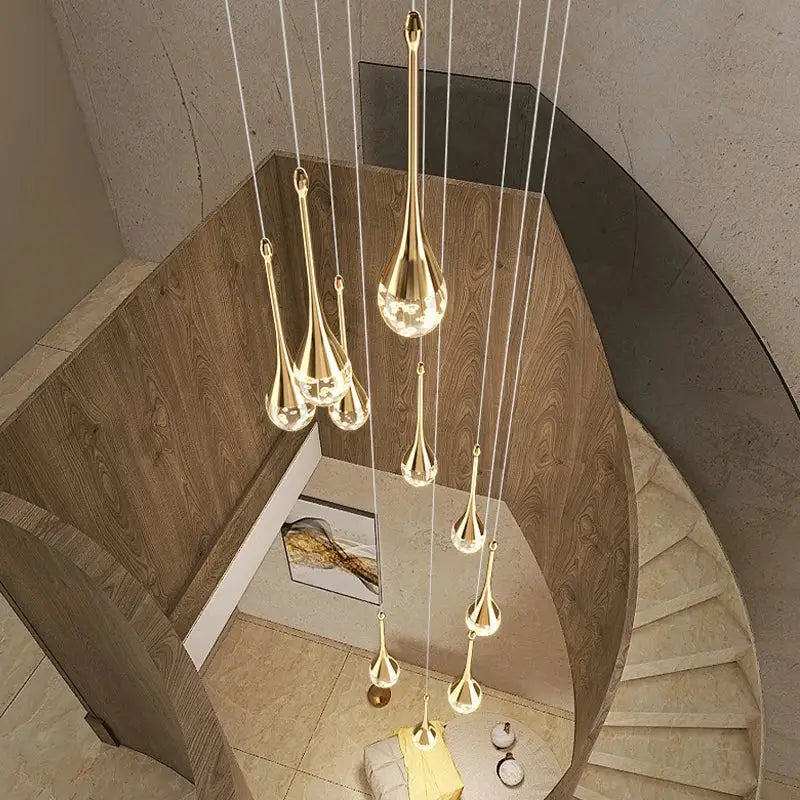 Gold Crystal Dining Chandelier with Precision Crystals