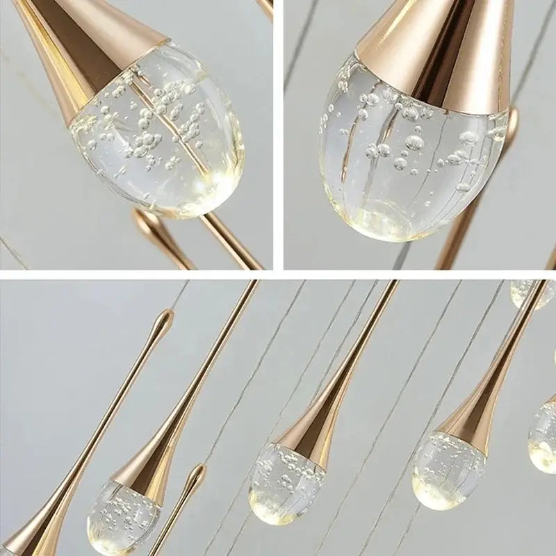 Gold Crystal Bubble Pendant