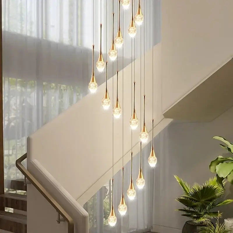 Gold Teardrop Bubble Chandelier