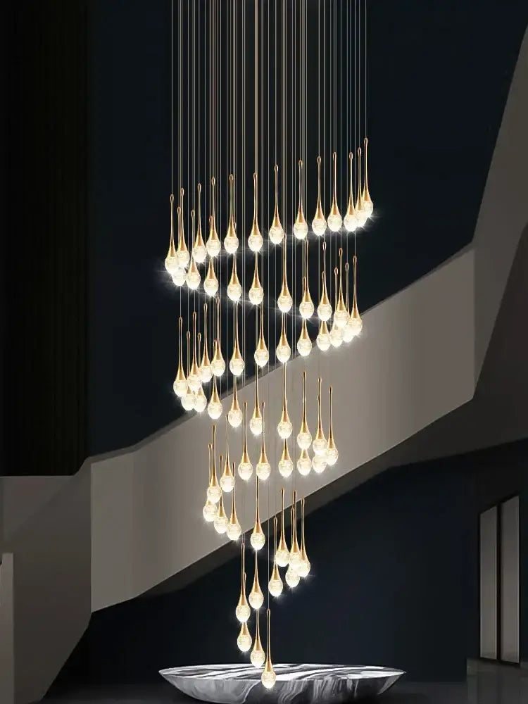 Gold Teardrop Bubble Chandelier