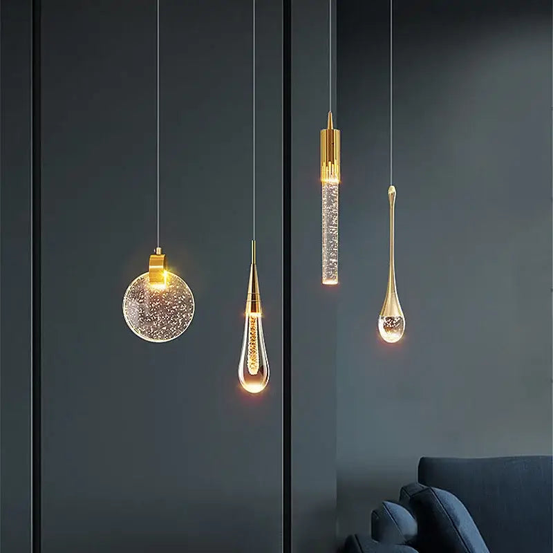 Gold Bubble Pendant Chandelier