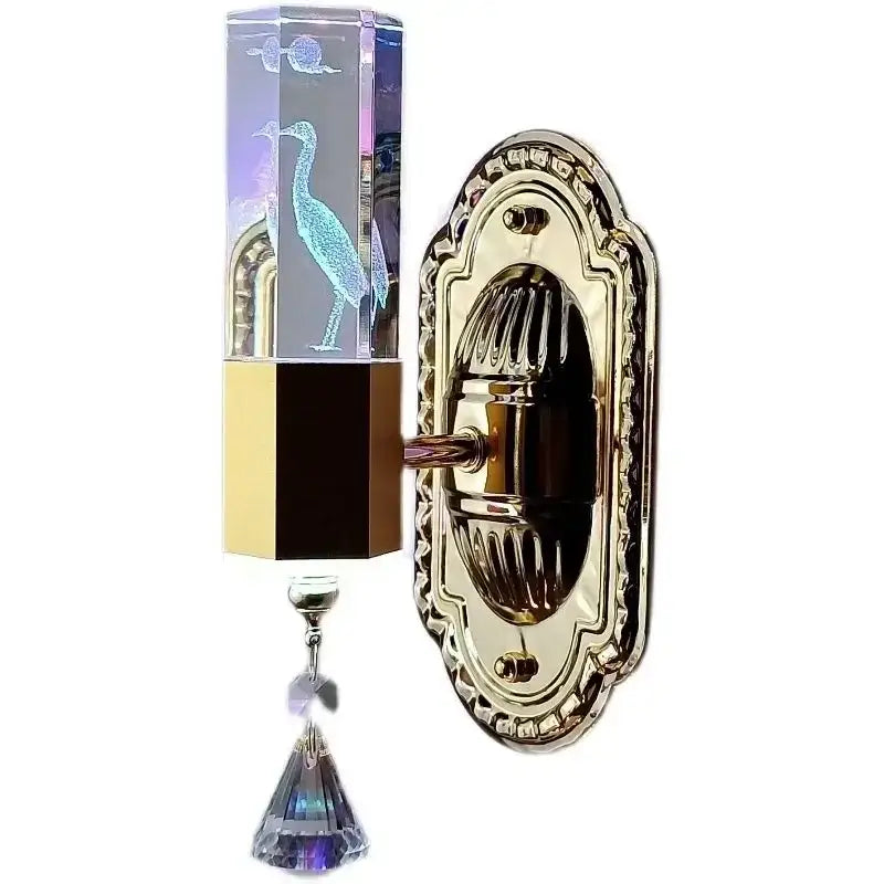 Gold Flower Wall Sconce for Staircases Tricolor