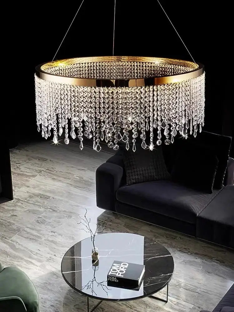 Gold Crystal Dining Fixture