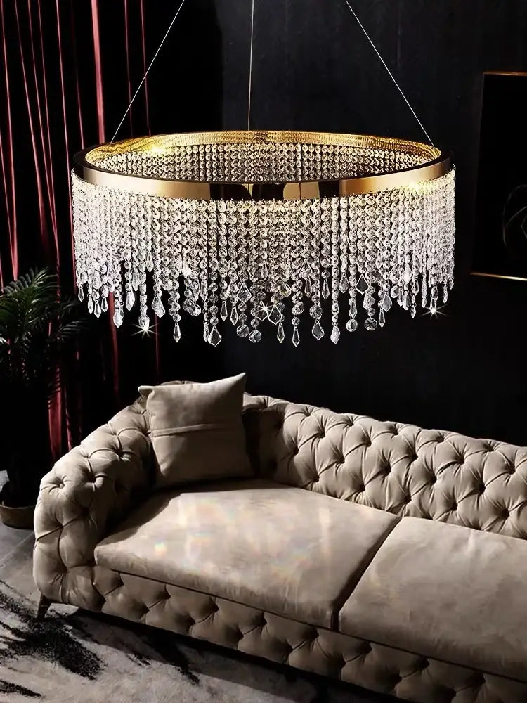 Gold Crystal Dining Fixture