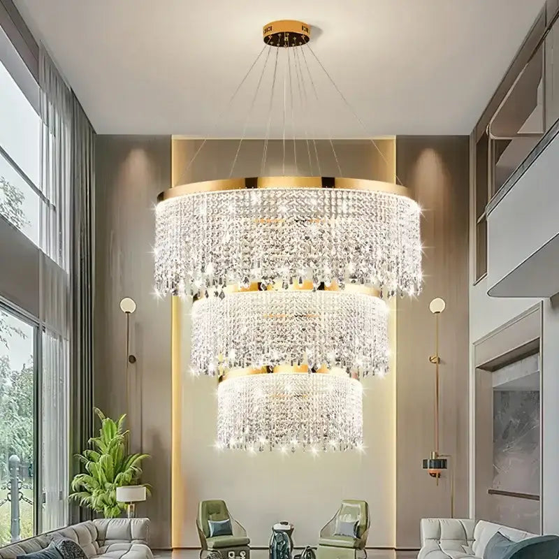 Gold Crystal Dining Fixture