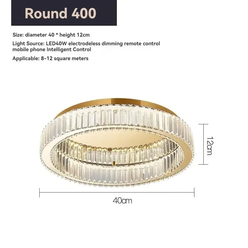 Gold Circle LED Chandelier