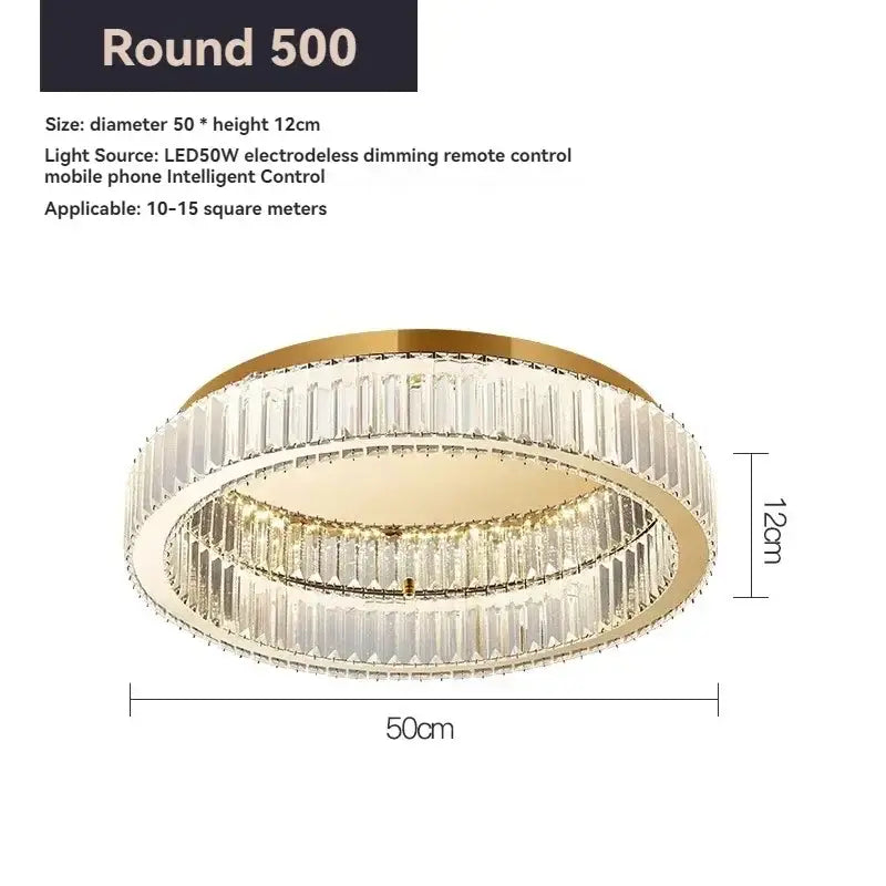 Gold Circle LED Chandelier