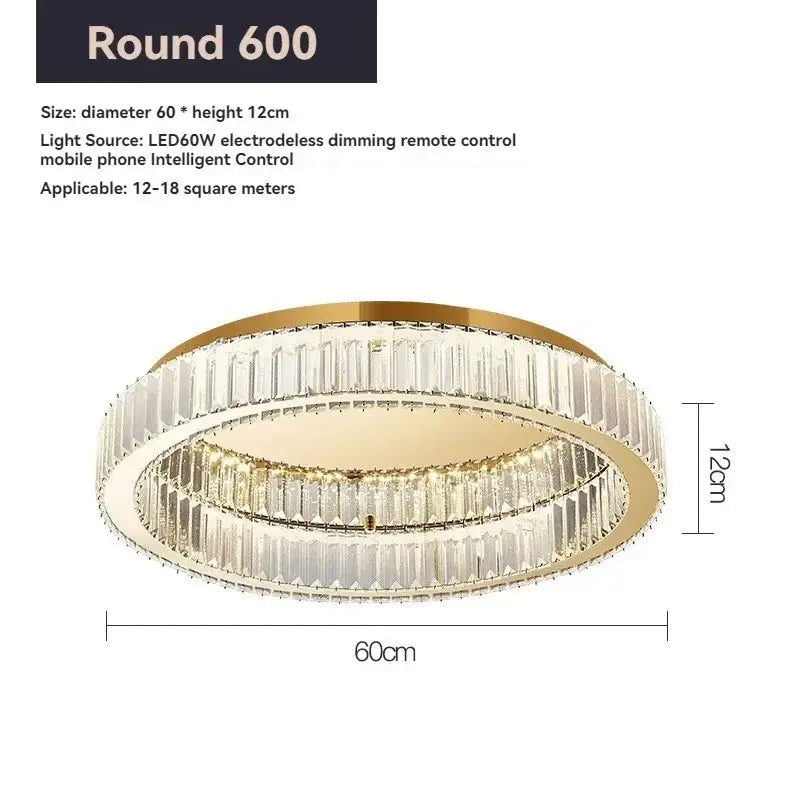 Gold Circle LED Chandelier
