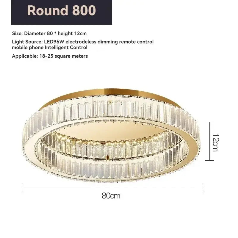 Gold Circle LED Chandelier