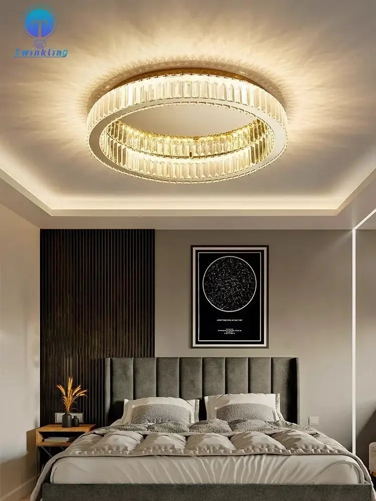 Gold Circle LED Chandelier