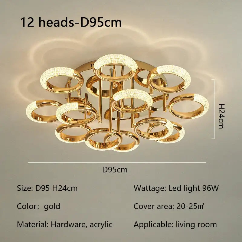 Gold Circle Ring Ceiling Light