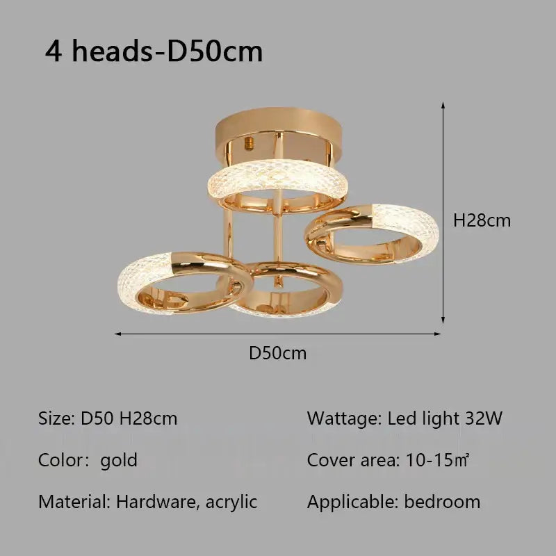 Gold Circle Ring Ceiling Light