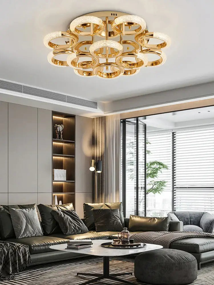 Gold Circle Ring Ceiling Light