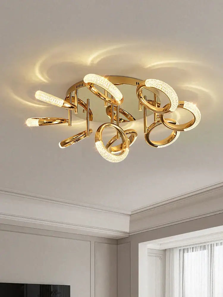 Gold Circle Ring Ceiling Light