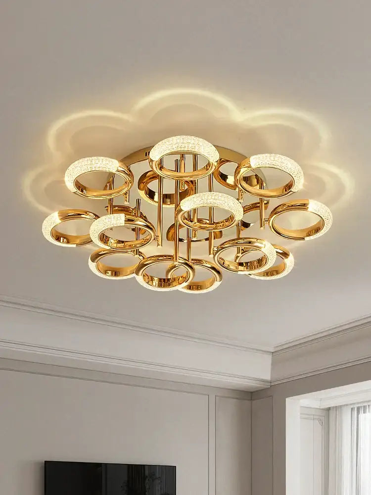 Gold Circle Ring Ceiling Light