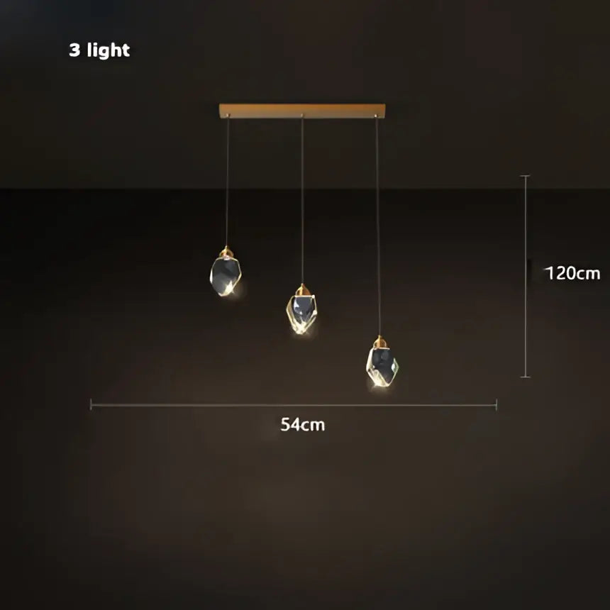 Copper Crystal Round Chandelier