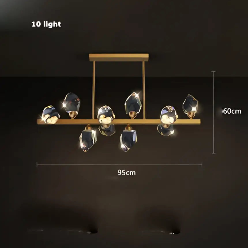 Copper Crystal Round Chandelier
