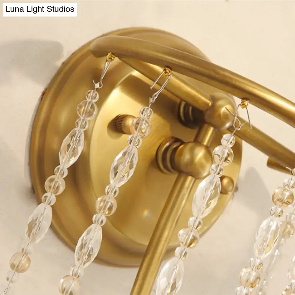 Gold Crystal Candle Wall Lamp Strand Design