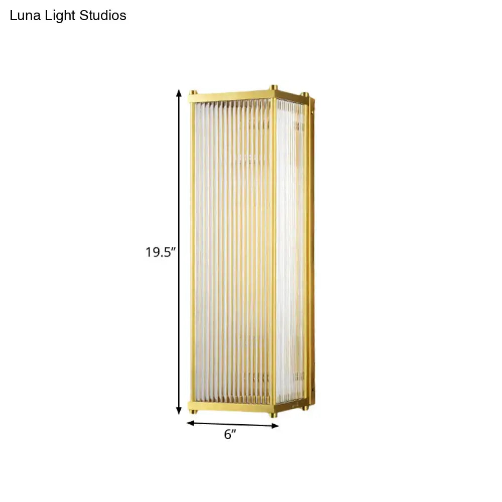 Gold Crystal Cuboid Sconce