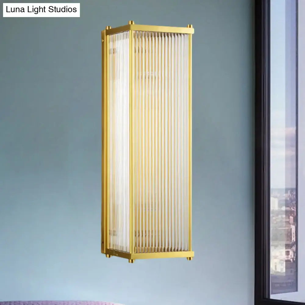 Gold Crystal Cuboid Sconce