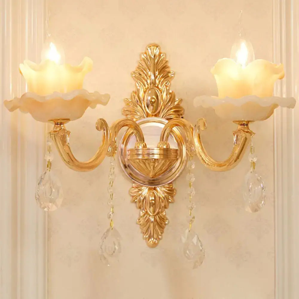 Gold Crystal Wall Mount
