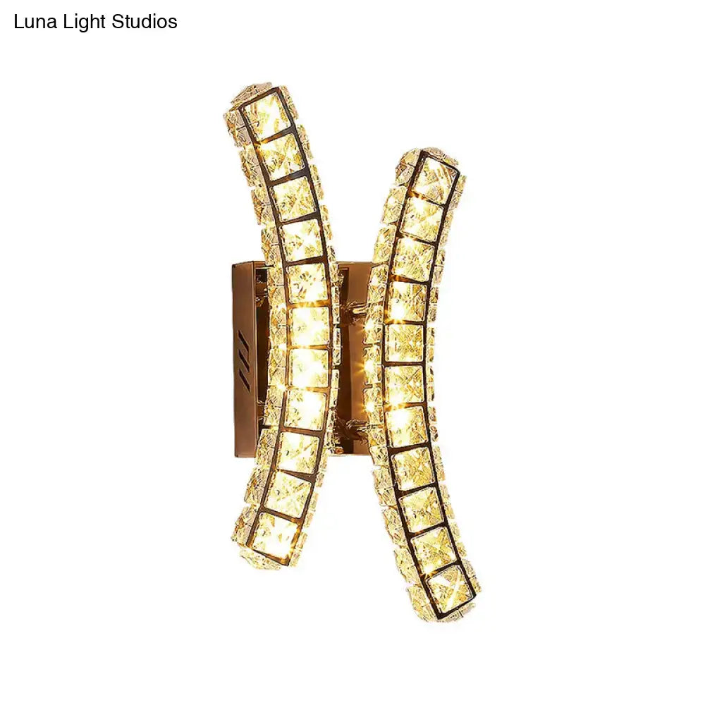Gold Crystal Dual Sconce