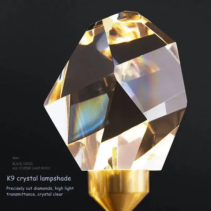 Gold Crystal Ceiling Lamp For Hallway Balcony