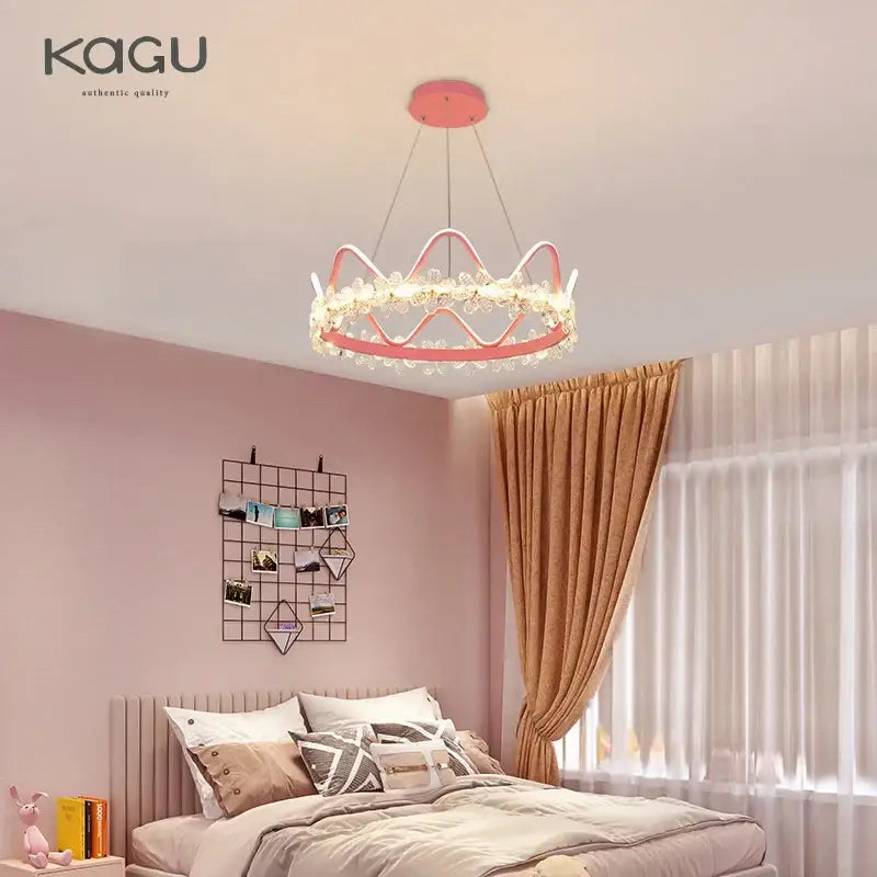 Gold Crystal Flower Ring Chandelier