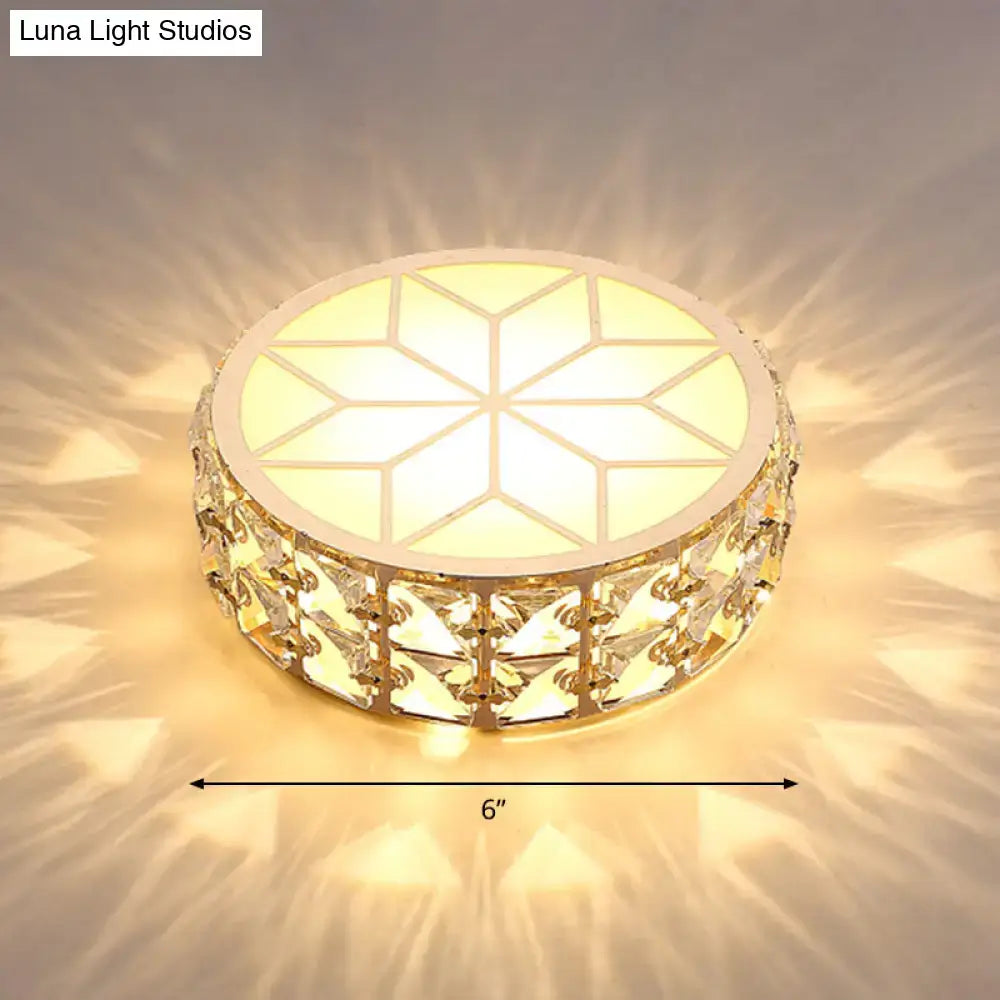 Gold Crystal Flush Light