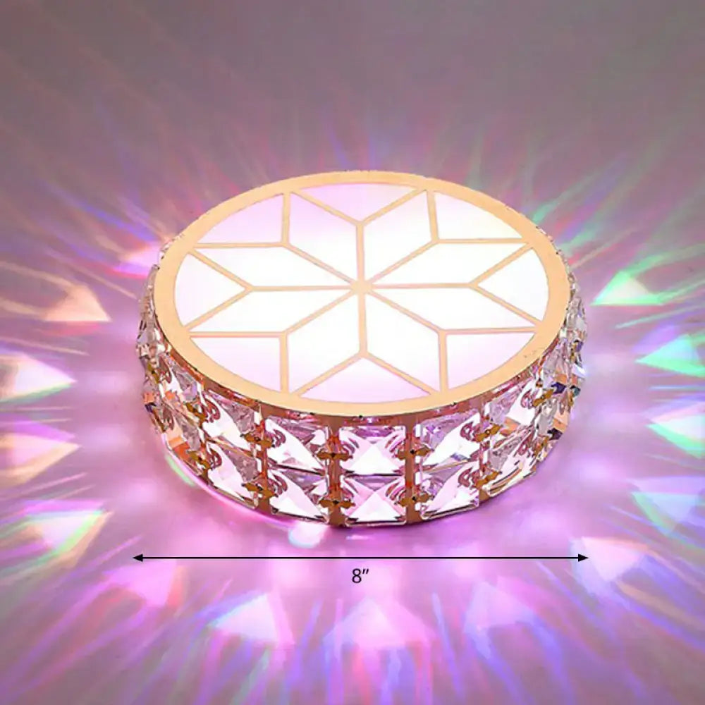 Gold Crystal Flush Light