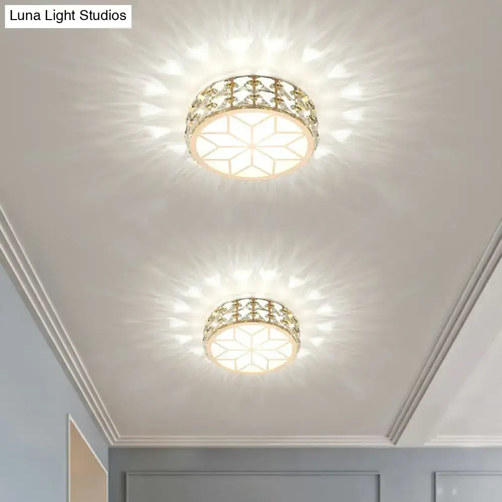 Gold Crystal Flush Light