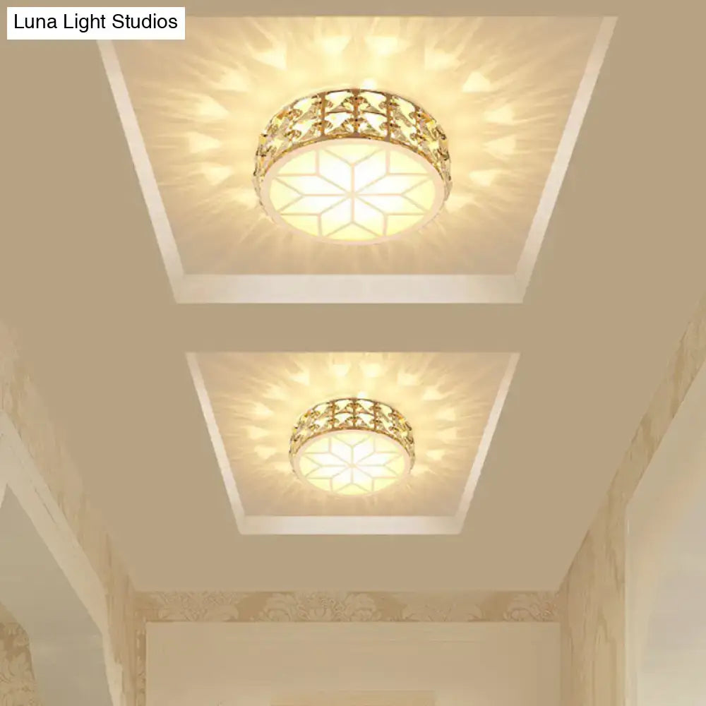 Gold Crystal Flush Light