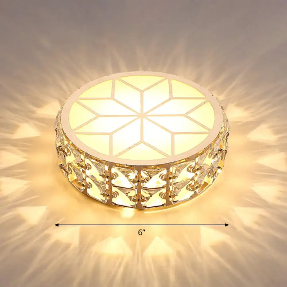 Gold Crystal Flush Light