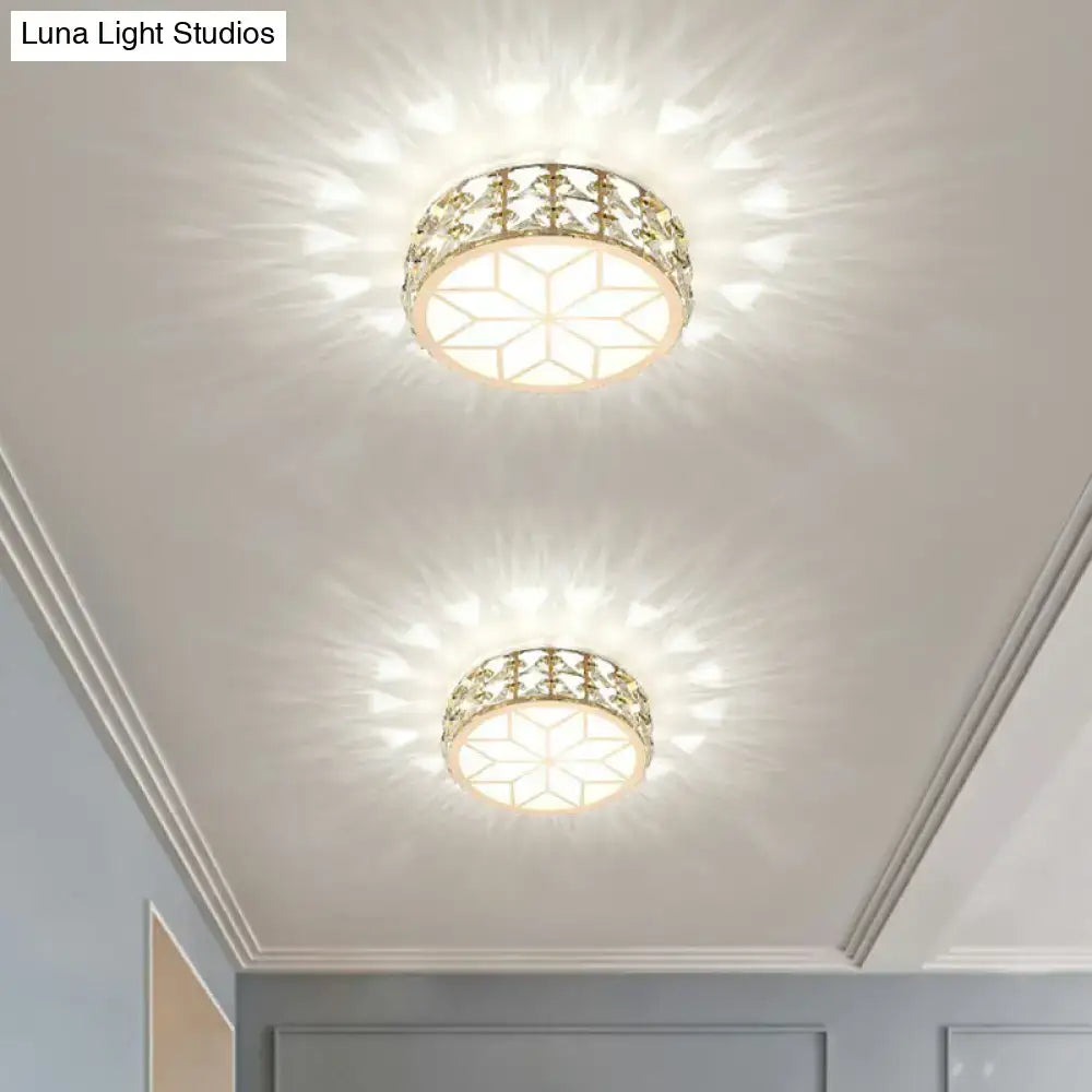 Gold Crystal Flush Light