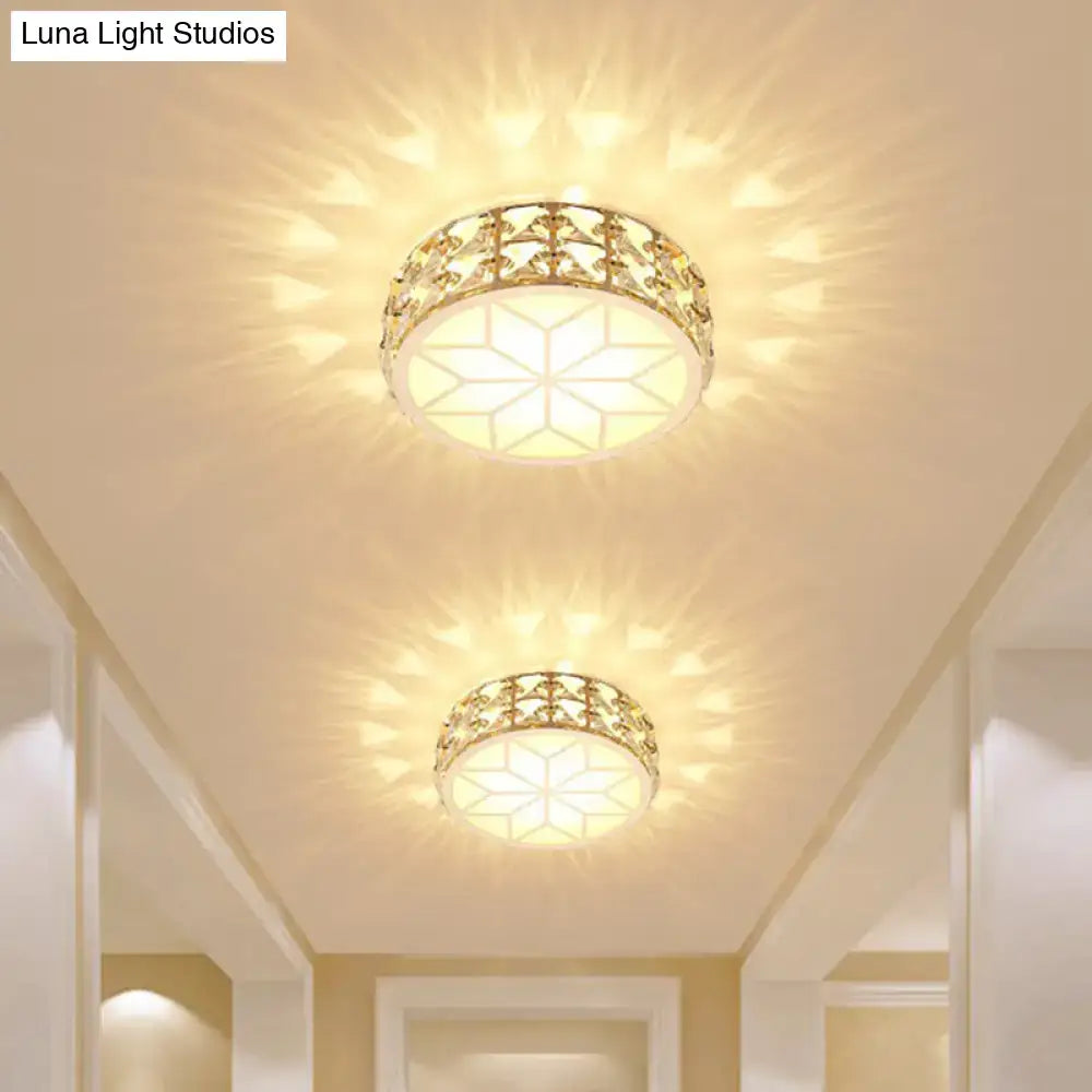 Gold Crystal Flush Light